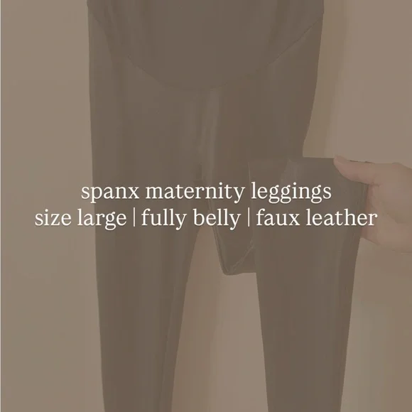 Spanx women’s Mama maternity faux leather leggings - size large - Picture 7 of 7